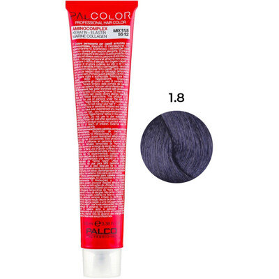 Крем-краска для волос Palco Professional Color № 1.8 чёрно-синий 100 мл.