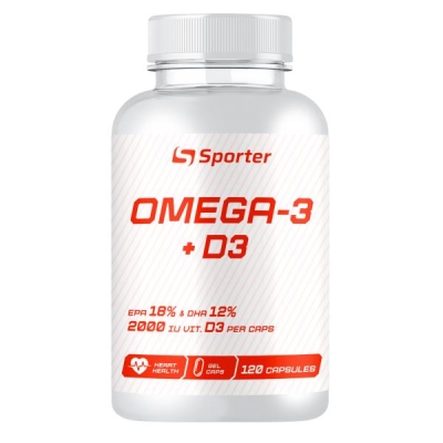 Омега 3 + Вітамін D3 Sporter капсули №120