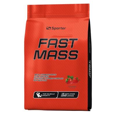 Гейнер Sporter Fast Mass, вкус клубника, 1000 г