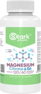 Магнію цитрат& Вітамін B6 Stark Pharm Magnesium Citrate & B6, 120 капсул