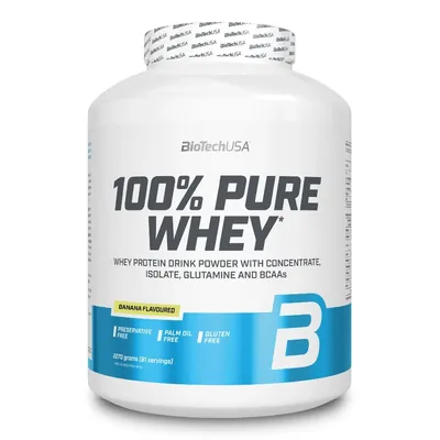 Протеїн сироватковий змішаний Biotech 100% Pure Whey банан, 2,27 кг