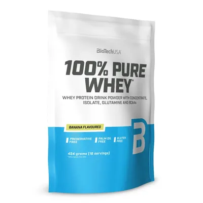 Протеїн сироватковий змішаний Biotech 100% Pure Whey банан, 454 г