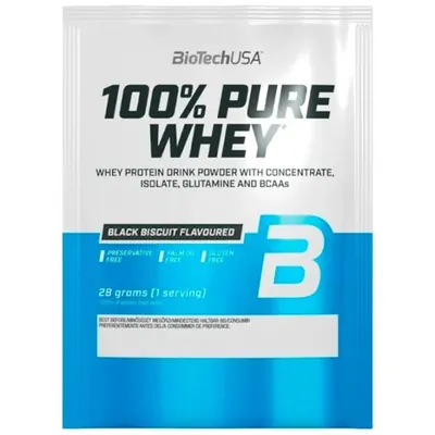 Протеїн сироватковий змішаний Biotech 100% Pure Whey чорний бісквіт, 28 г