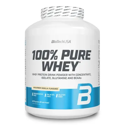 Протеїн сироватковий змішаний Biotech 100% Pure Whey бурбонська ваніль, 2,27 кг