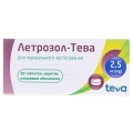 Летрозол-Тева таблетки, в/плів. обол. по 2.5 мг №30 (10х3)