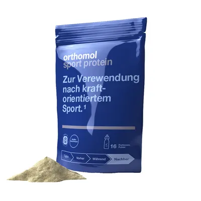 Протеїн сироватковий змішаний Orthomol Sport Protein порошок зі смаком ванілі, курс 16 днів