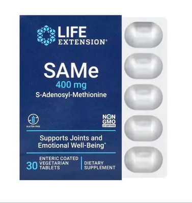 Дисульфат тозилат SAMe Life Extension S-Adenosyl-Methionine таблетки по 400 мг №30