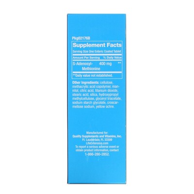 Дисульфат тозилат SAMe Life Extension S-Adenosyl-Methionine таблетки по 400 мг №30