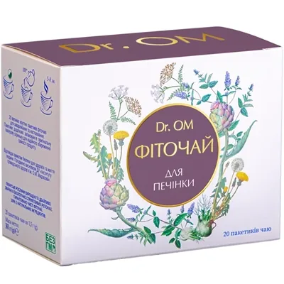 Фіточай Dr.OM для печінки в круглих пакетиках №20
