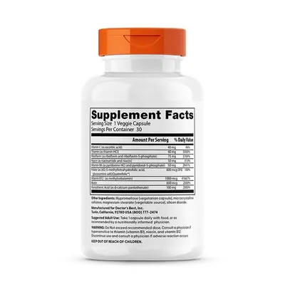 Вітаміни групи В Doctor's Best Active B Complex, 30 капсул