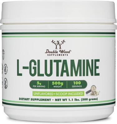 L-глутамін Double Wood L-Glutamine Powder без смаку, 500 г
