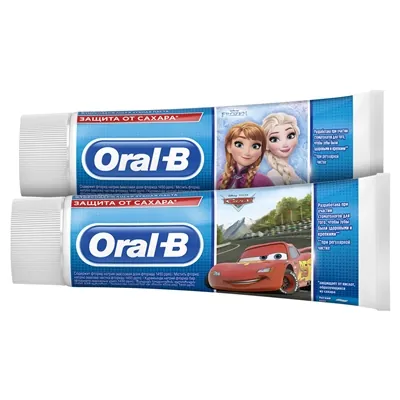Зубна паста Oral-B Kids Холодне серце/Тачки, легкий смак, 75 мл