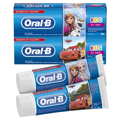 Зубная паста Oral-B Kids Холодное сердце/Тачки, легкий вкус, 75 мл