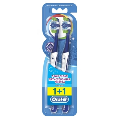Зубна щітка Oral-B Комплекс, п'ятистороння чистка, 2 штуки