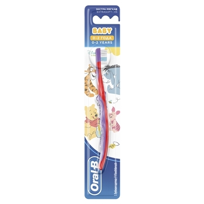 Зубная щетка Oral-B Baby, 0-2 года, с Винни-Пухом, 1 штука