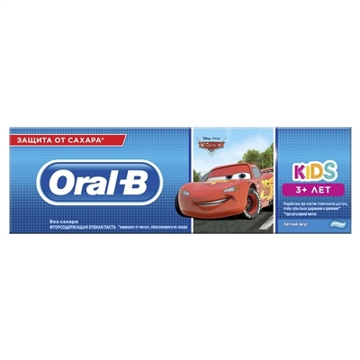 Зубная паста Oral-b Kids Тачки, легкий вкус, 75 мл