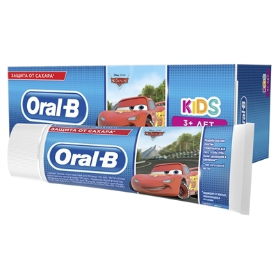 Зубная паста Oral-b Kids Тачки, легкий вкус, 75 мл