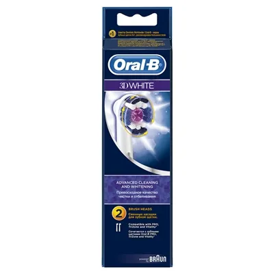 Змінні насадки для електричної щітки Oral-B 3D White, 2 шт