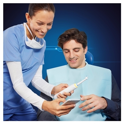Електрична зубна щітка Oral-B Genius 8000, біла