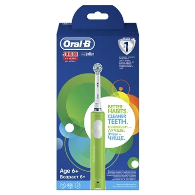 Електрична зубна щітка Oral-B Junior  від 6 років, зелена