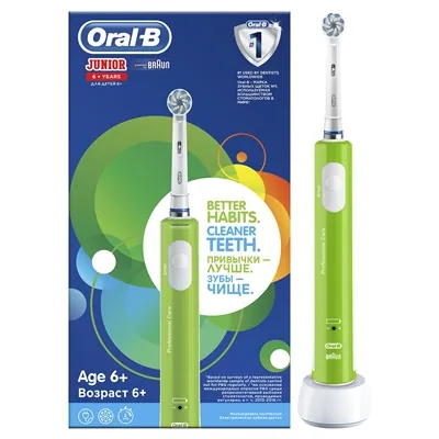 Електрична зубна щітка Oral-B Junior  від 6 років, зелена