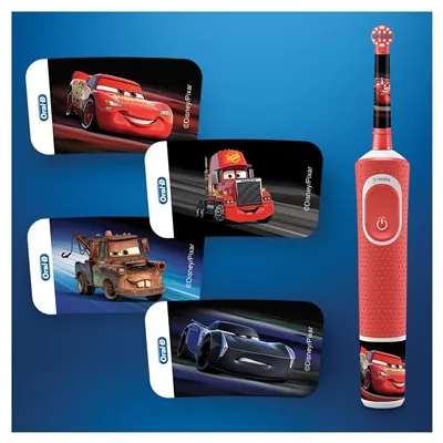 Електрична зубна щітка Braun Oral-B Kids Cars D100.413.2К дитяча вік 3+