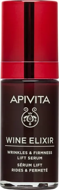 Сироватка-ліфтинг для обличчя Apivita Wine Elixir для боротьби зі зморшками та підвищення пружності, 30 мл