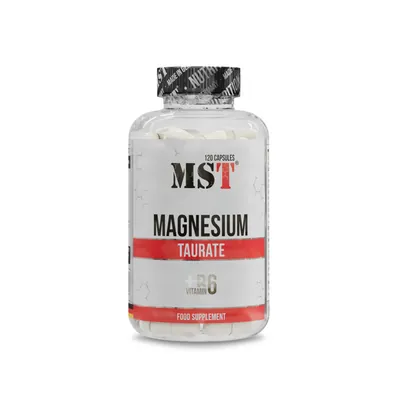 Магній таурат + вітамін B6 MST Nutrition Magnesium Taurate + Vitamin B6, 120 капсул