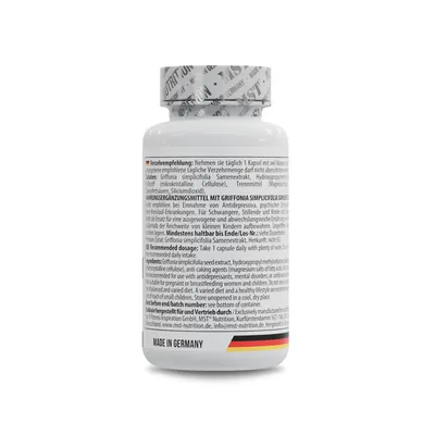 5-гідрокситриптофан MST Nutrition 5-HTP Griffonia simplicifolia 100 мг, 60 капсул