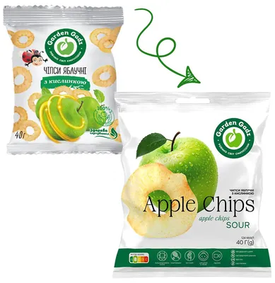 Чипси яблучні Garden Gadz Apple Chips Sour з кислинкою, 40 г