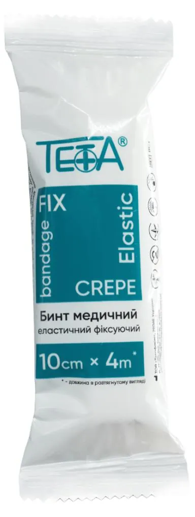 Бинт еластичний Teta Elastic Bandage Fix Crepe фіксуючий 4 м х 10 см