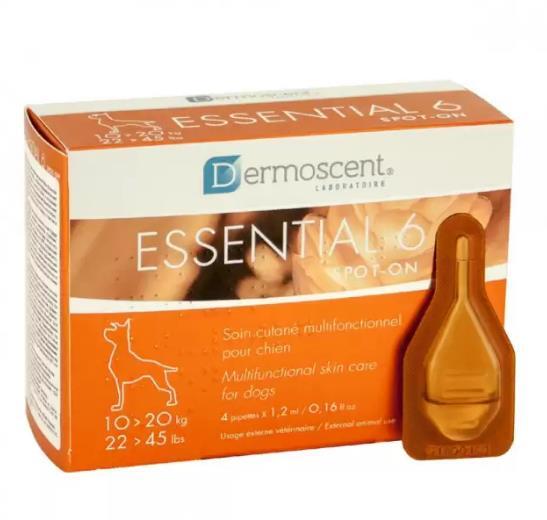 Догляд за шкірою та шерстю Dermoscent Essential 6 spot-on для собак 10-20 кг, 1 піпетка по 1,2 мл