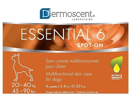Уход за кожей и шерстью Dermoscent Essential 6 spot-on для собак 20-40 кг, 1 пипетка по 2,4 мл
