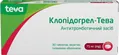Клопідогрел-Тева таблетки, в/плів. обол. по 75 мг №30 (10х3)