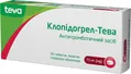Клопідогрел-Тева таблетки, в/плів. обол. по 75 мг №30 (10х3)