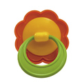 Соска-пустушка латексна Київгума Flowers of life 2-АК Ромашка-2 070995 кругла, в індивідуальній упаковці