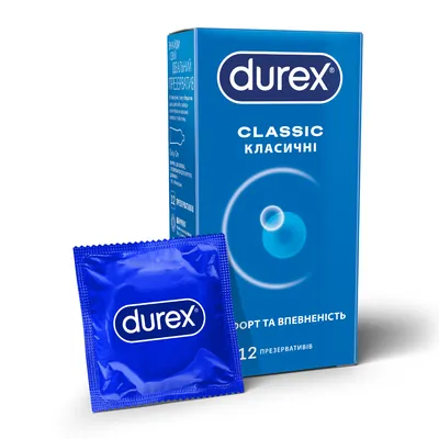 Презервативи латексні Durex Classic класичні, 12 штук