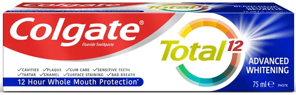 Зубна паста Colgate Total 12 Комплексне відбілювання, 75 мл