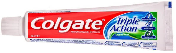 Зубна паста Colgate Triple Action Потрійна дія Натуральна м'ята, 50 мл