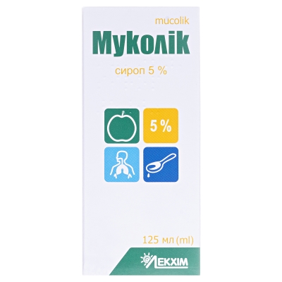 Муколик сироп 5 % по 125 мл в бан.