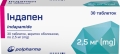 Индапен таблетки, п/о по 2.5 мг №30 (10х3)