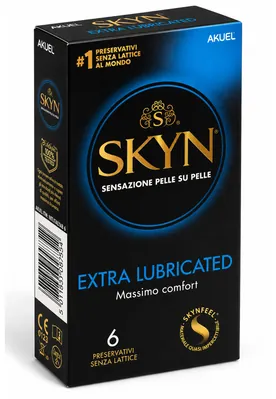 Презервативи Skyn Extra Lubricated ультратонкі безлатексні зі збільшеною кількістю лубриканту, 6 штук