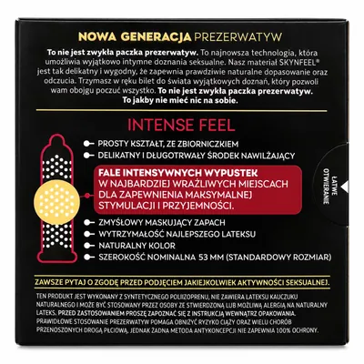 Презервативи Skyn Intense Feel безлатексні ультратонкі з крапками, 3 штуки
