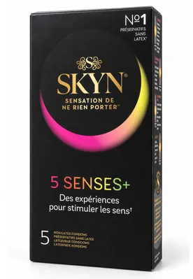 Набір презервативів Skyn 5 Senses безлатексних ультратонких, 5 штук