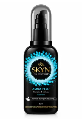 Лубрикант Skyn Aqua Feel на водній основі з алое аера та вітаміном Е, 80 мл