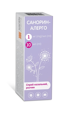 Санорин-алерго спрей наз., р-н 1 мг/мл по 10 мл у флак.