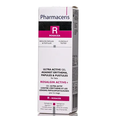 Гель для обличчя Pharmaceris R Rosalgin Active+ проти еритеми та папуло-пустульозних уражень, 30 мл
