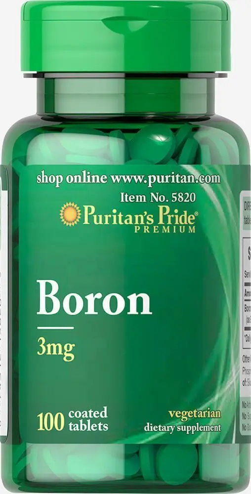 Бор хелатний Puritan's Pride Boron Chelated 3 мг, 100 таблеток