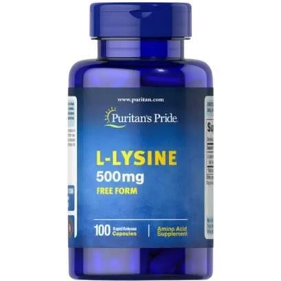 Аминокислота L-Лизин Puritan's Pride L-Lysine 500 мг, 100 капсул