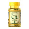 Витамины А и D3 Puritan's Pride Vitamins A&D3 from Fish Liver Oil, 100 гелевых капсул